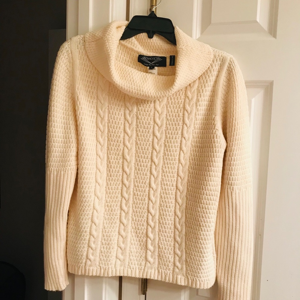 Women’s Cream Sweater by Angel Sabri Ozel, large